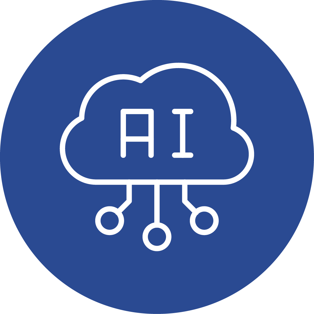 Artificial Intelligence icon representing data-driven adaptive learning